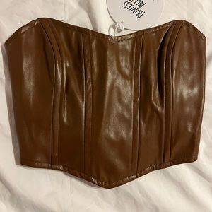 Brown leather brazier size XS